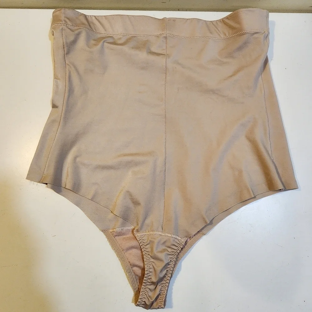Spanx By Sara Blakely High-Waisted Thong Nude Shapewear Size 2X